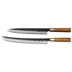 Kajiya Asakusa Japanese Knife Set – 2PCS / 3PCS / 6PCS Options | 3-Layer VG10 Core Steel | Nakiri, DeBa, Gyuto, Yanagiba, Senmaru | Natural Wood Handle