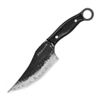 Meteorite Kodiak 7'' Slicing Knife - Heavy-Duty Full-Tang Outdoor Knife for Camp Cooking & Game Processing｜T10 Forged Steel & Natural Wooden Handle (Ebony)