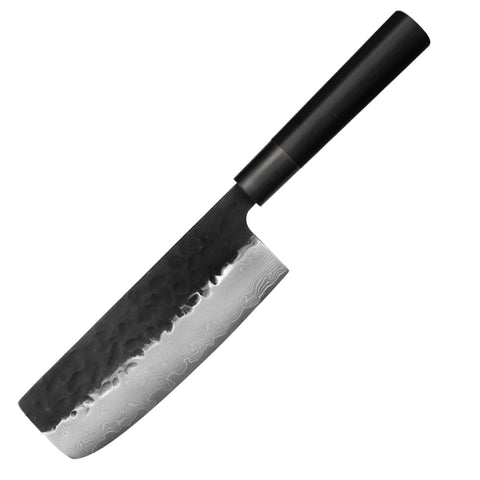 Kajiya Keikoku-Ebony wood  Nakiri  Vegetable Knife  7 Inch High Carbon 67 Layers VG 10 Damascus Usuba Kitchen Knives