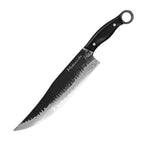 Meteorite Kodiak 10'' Utility Knife - Heavy-Duty Full-Tang Camp Kitchen Knife for Outdoor Cooking & Wood Processing｜T10 Forged Steel & Natural Wooden Handle (Ebony)