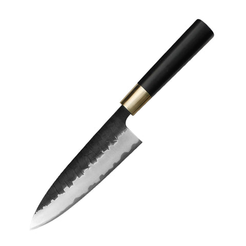 Kajiya Asakusa Brass Bolster Ebony wood 7 inch Professional  Deba Knife For Traditional Japanese Cuisine