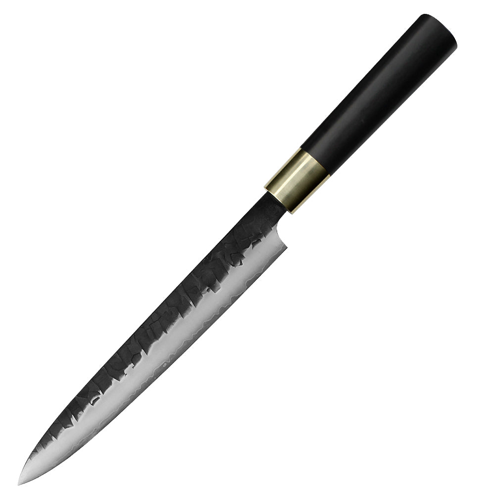Kajiya Asakusa 9'' YanagiBa - Professional Japanese Kitchen Knife for Sushi & Sashimi Mastery with 3-Layer VG10 Steel Blade & Natural Wooden Handle (Ebony)