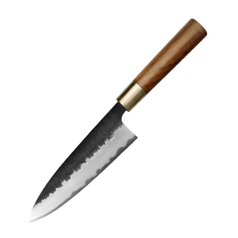 Kajiya Asakusa-Olive wood 7inch Stainless carbon steel  Japanese  Professional Kitchen Deba Knives