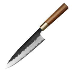 Kajiya Asakusa 9'' Gyuto - Professional Japanese Kitchen Knife for All-Purpose Cooking & Precision Cutting with 3-Layer VG10 Steel Blade & Natural Wooden Handle (Olive)