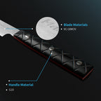 Meteorite Elk 9'' Fillet Knife - Flexible Blade for Precision Fish Filleting & Camp Cooking｜High-Carbon Stainless Steel Blade & Non-Slip Grip G10 Handle