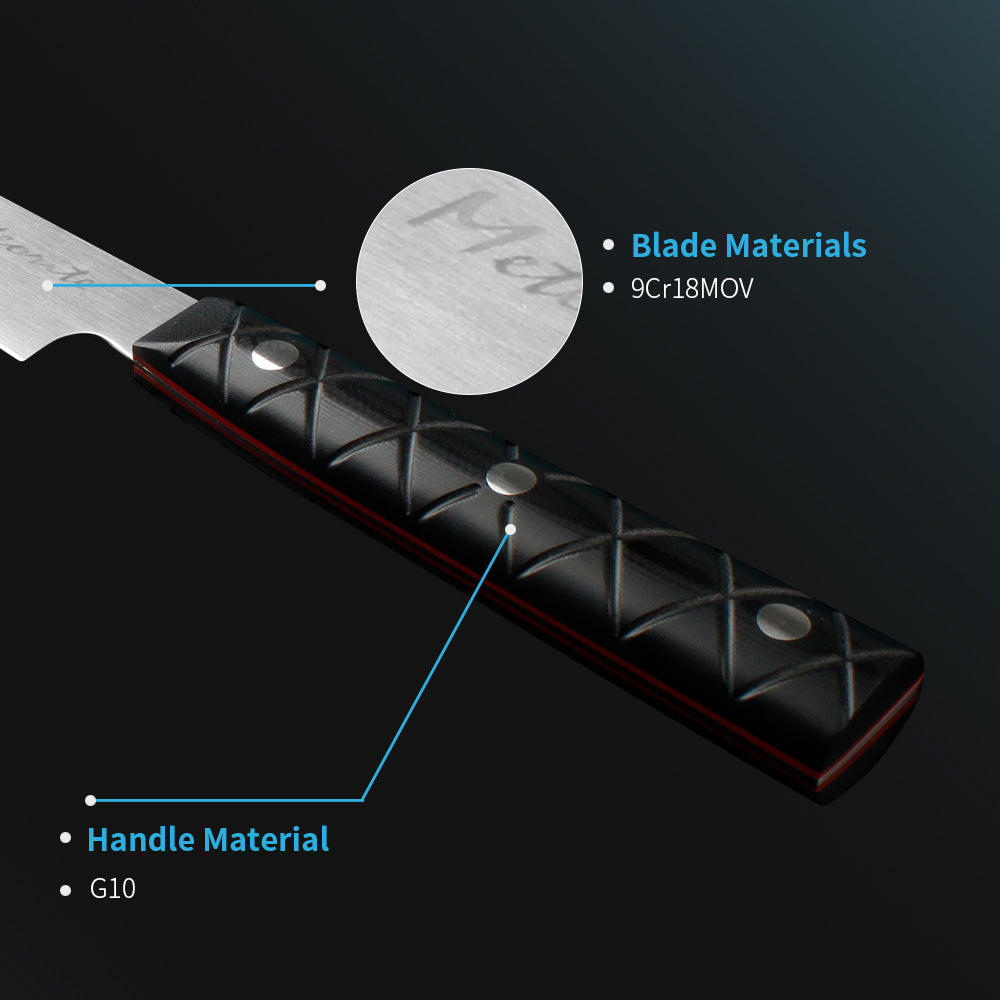 Meteorite Elk 9'' Fillet Knife - Flexible Blade for Precision Fish Filleting & Camp Cooking｜High-Carbon Stainless Steel Blade & Non-Slip Grip G10 Handle