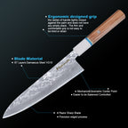 Meteorite IceRaven Japanese Knife Set | 2Pcs / 3Pcs / 4Pcs Black Forged Damascus Steel | Gyuto, Santoku, Nakiri, Kiritsuke | Olive Wood Handle