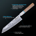 Meteorite IceRaven Japanese Knife Set | 2Pcs / 3Pcs / 4Pcs Black Forged Damascus Steel | Gyuto, Santoku, Nakiri, Kiritsuke | Olive Wood Handle