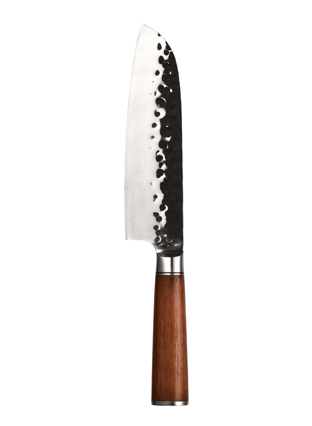 Meteorite Buffalo 7.5 INCH New Design Japanese  5Cr15MoV Steel Wooden Handle Kitchen Santoku Knife